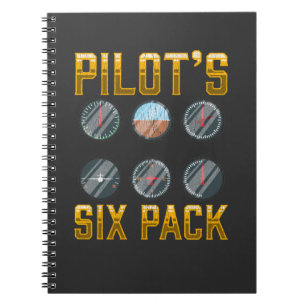 Pilots Six Pack Flight Humor Flight Airplane Lover Notebook
