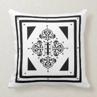 PILOW- BLACK AND WHITE BY ROSE CANAZZARO THROW PILLOW