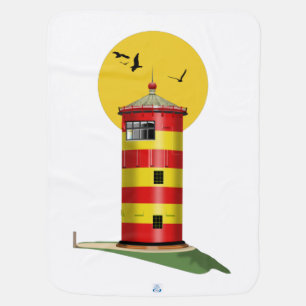 Pilsum Lighthouse Germany Baby Blanket