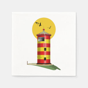 Pilsum Lighthouse Germany Napkins