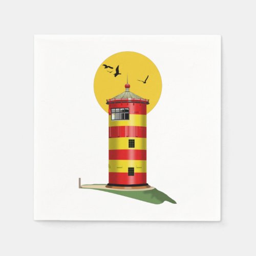 Pilsum Lighthouse Germany Napkins