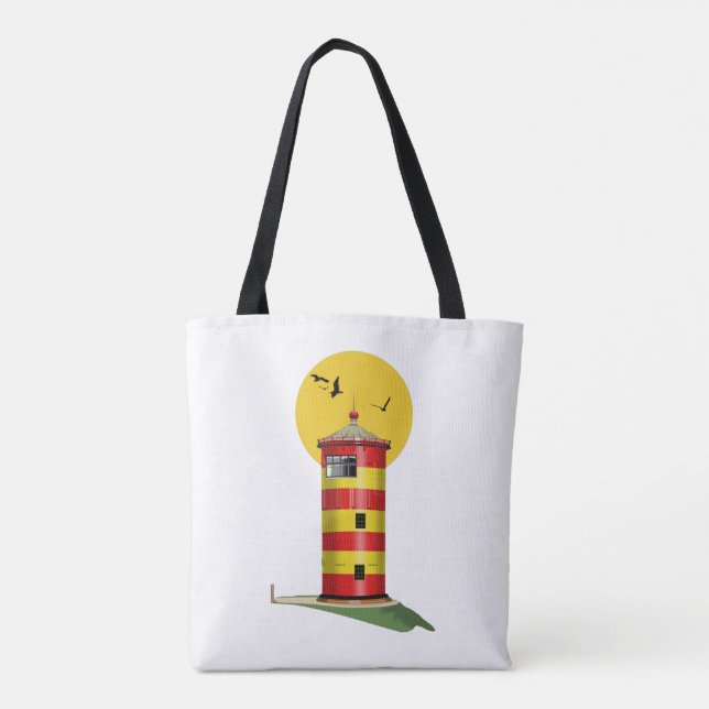 Pilsum Lighthouse Germany Tote Bag (Back)