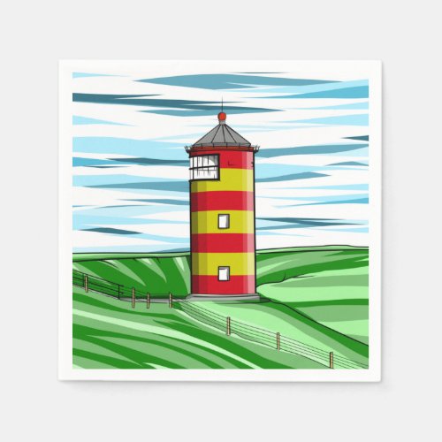 Pilsum Lighthouse Pilsumer Leuchtturm Napkins