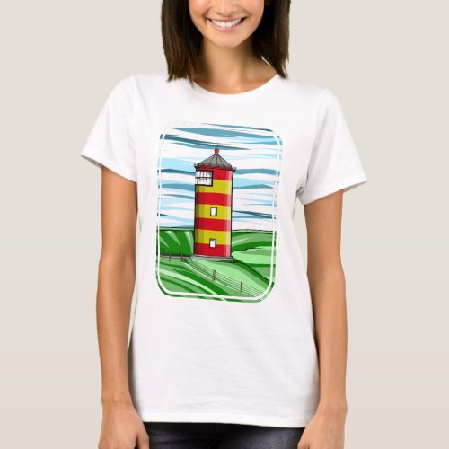 Pilsum Lighthouse Pilsumer Leuchtturm T_Shirt