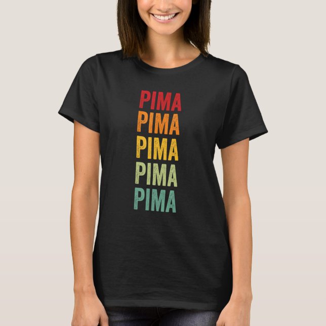 Pima County Arizona Rainbow Text Design T-Shirt (Front)