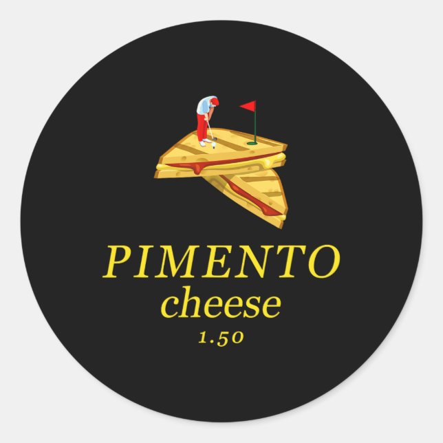 Pimento Cheese Funny Golf Dad  Classic Round Sticker (Front)
