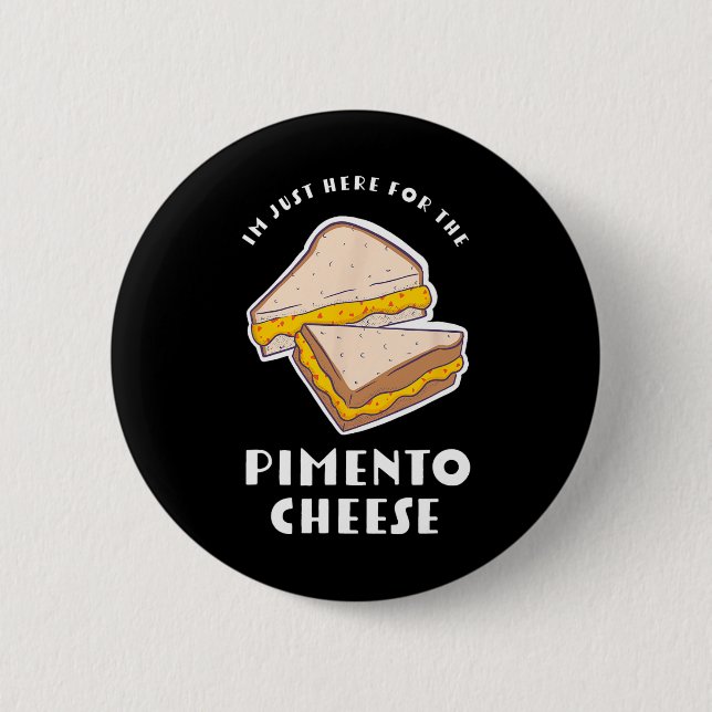 Pimento Cheese Sandwich - Funny Master Golfers  Button (Front)