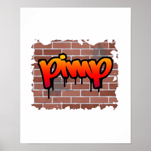 pimp graffiti  design poster