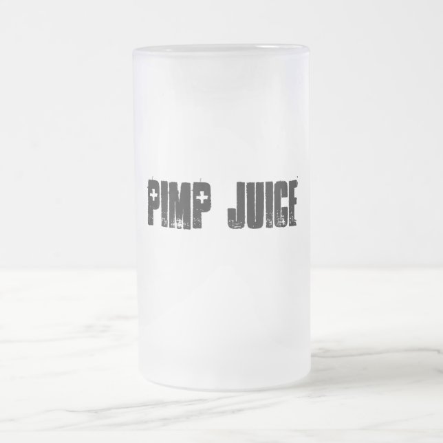 Pimp Juice Frosted Glass Beer Mug (Center)
