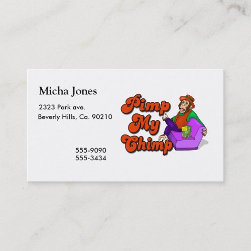 Pimp My Chimp Business Card