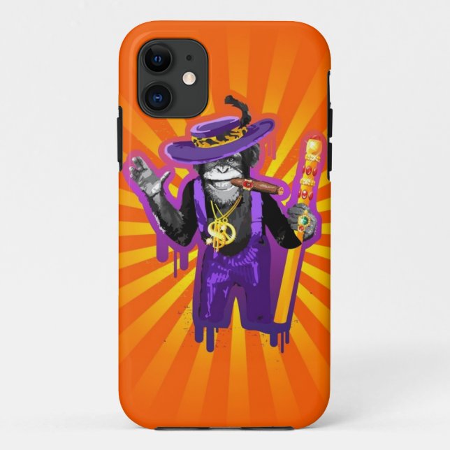 Pimp The Chimp iPhone 5 Case (Back)