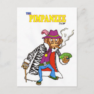 Pimpanzee large postcard