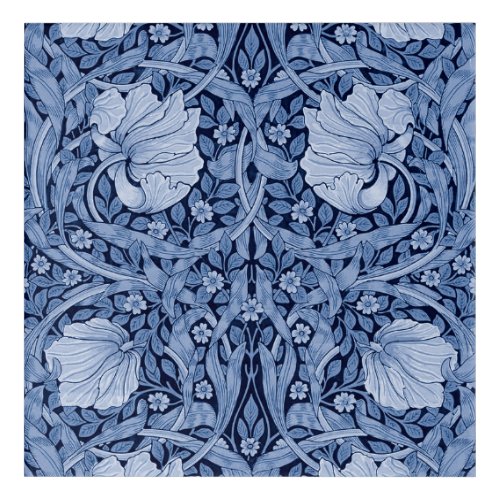 Pimpernel Blue Monotone William Morris Acrylic Print