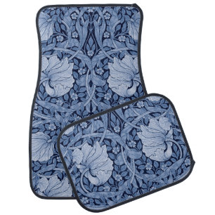 Pimpernel Blue Monotone, William Morris Car Floor Mat