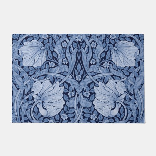 Pimpernel Blue Monotone William Morris Doormat