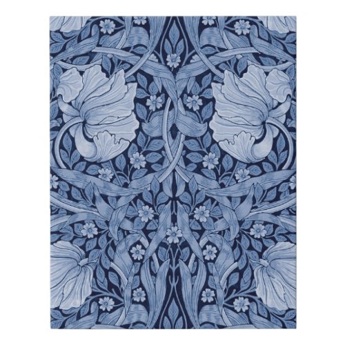 Pimpernel Blue Monotone William Morris Faux Canvas Print
