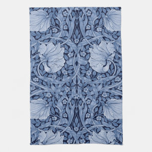 Pimpernel Blue Monotone, William Morris Kitchen Towel