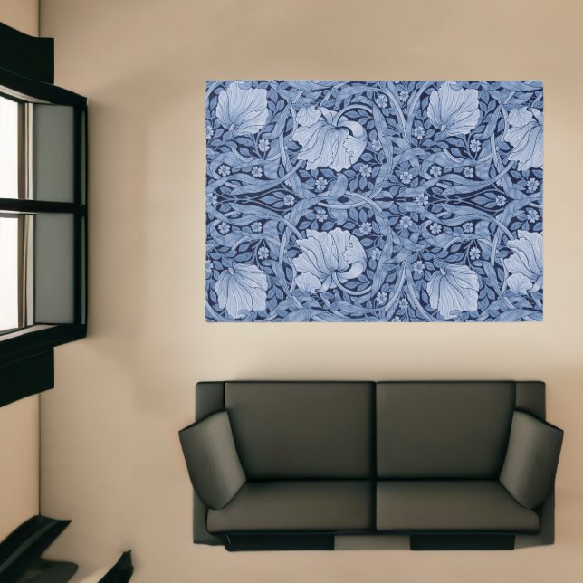 Pimpernel Blue Monotone, William Morris Rug (Insitu (Indoor 1))