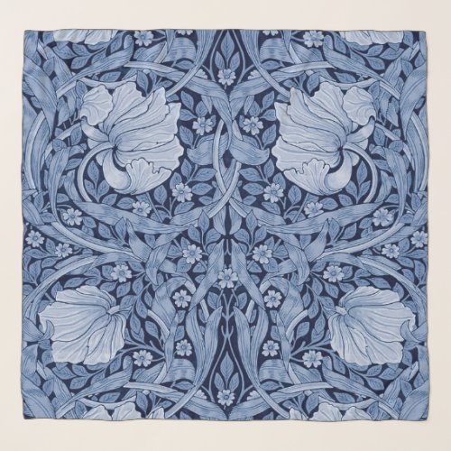 Pimpernel Blue Monotone William Morris Scarf