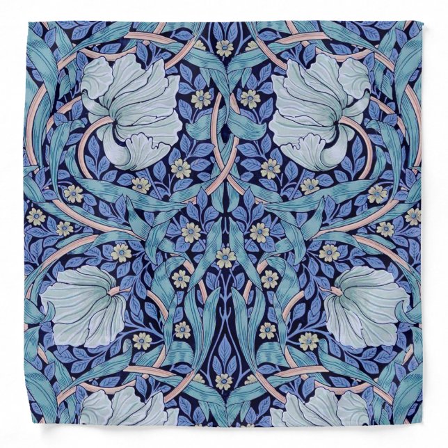 Pimpernel Blue, William Morris Bandana (Front)