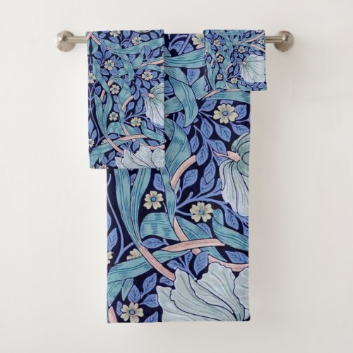 Pimpernel Blue William Morris Bath Towel Set