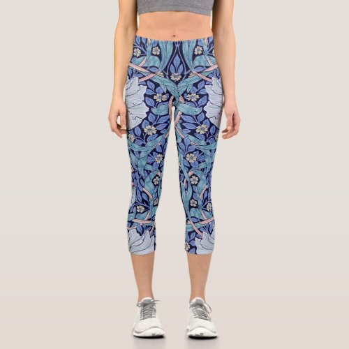 Pimpernel Blue William Morris Capri Leggings