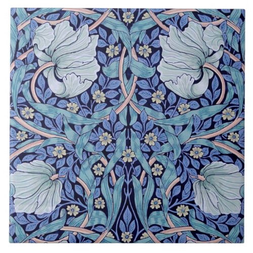 Pimpernel Blue William Morris Ceramic Tile