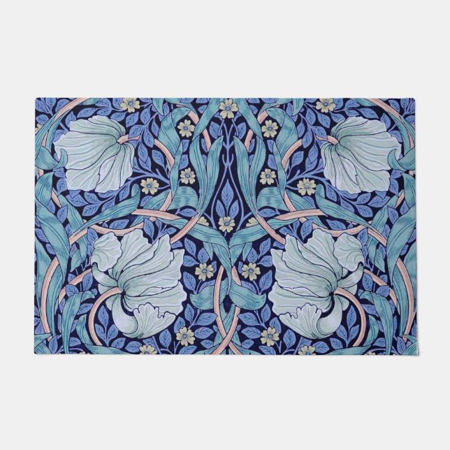 Pimpernel Blue, William Morris Doormat (Front)
