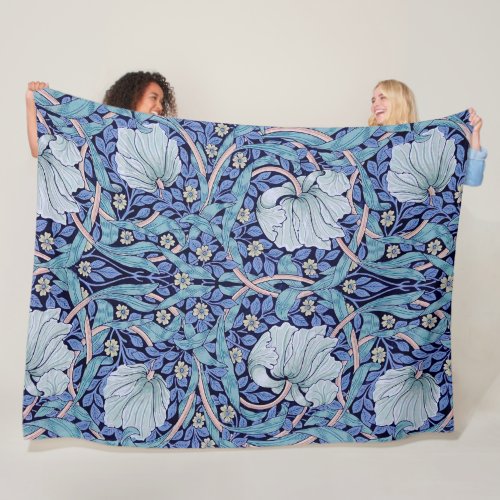 Pimpernel Blue William Morris Fleece Blanket