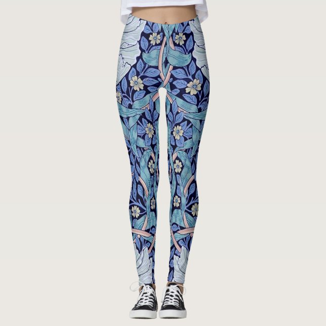 Pimpernel Blue, William Morris Leggings (Front)