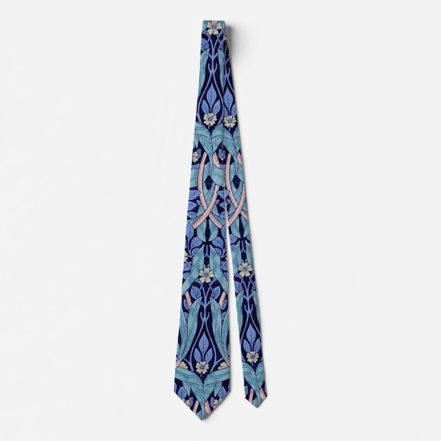 Pimpernel Blue, William Morris Neck Tie (Front)