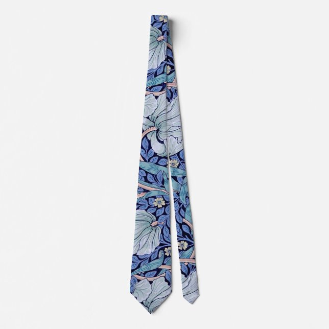 Pimpernel Blue, William Morris Neck Tie (Front)