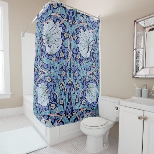 Pimpernel Blue William Morris Shower Curtain