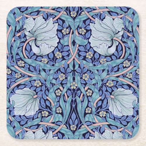 Pimpernel Blue William Morris Square Paper Coaster