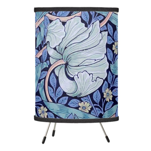 Pimpernel Blue, William Morris Tripod Lamp (Left)