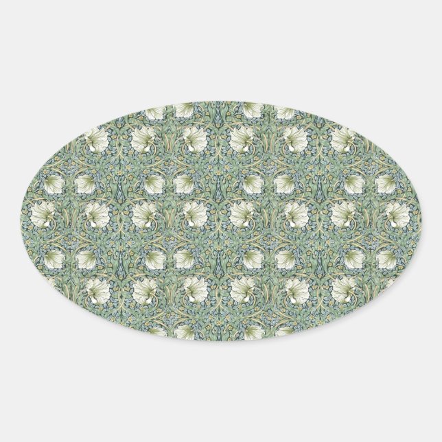 Pimpernel by William Morris Oval Sticker (Front)