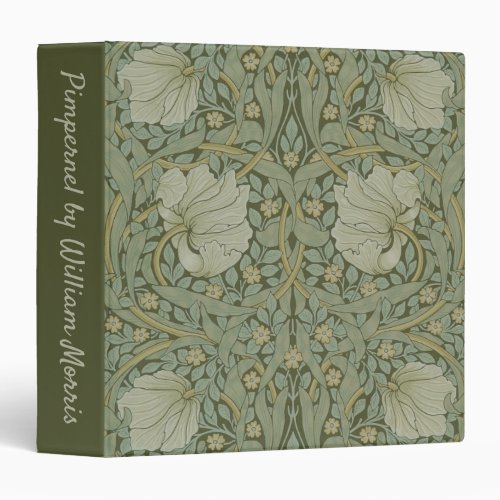 Pimpernel by William Morris Vintage Floral Textile 3 Ring Binder