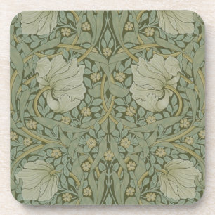 Pimpernel by William Morris Vintage Floral Textile Beverage Coaster