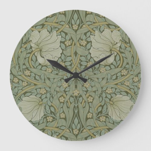 Pimpernel by William Morris Vintage Floral Textile Large Clock