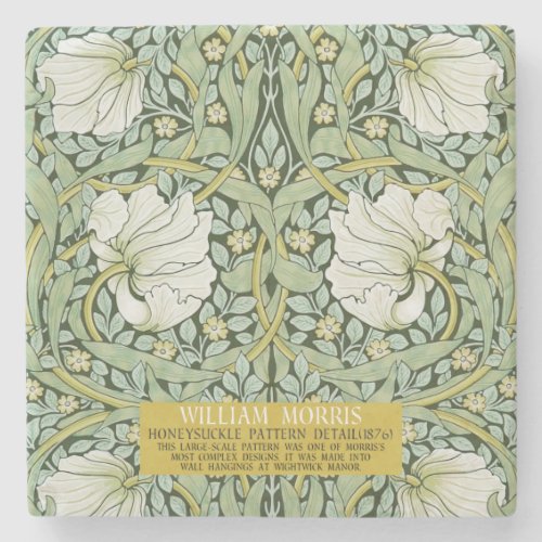 Pimpernel Design by William Morris Stone Coaster