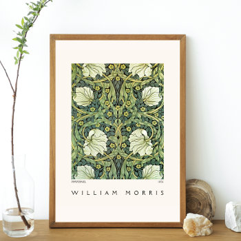 Pimpernel Design William Morris Modern Poster by mangomoonstudio at Zazzle