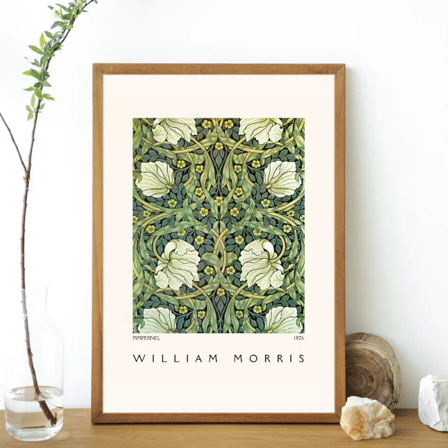 Pimpernel Design William Morris Modern Poster | Zazzle