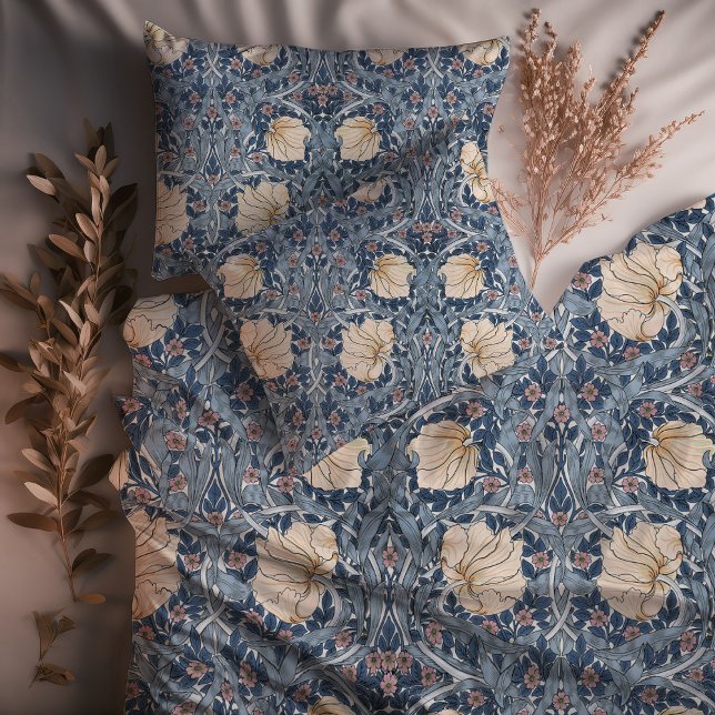 Pimpernel Dusky Blue & Muted Pink William Morris Duvet Cover (Creator Uploaded)