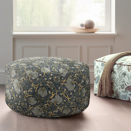 Pimpernel Dusty Blue &amp; Yellow Gold William Morris Pouf