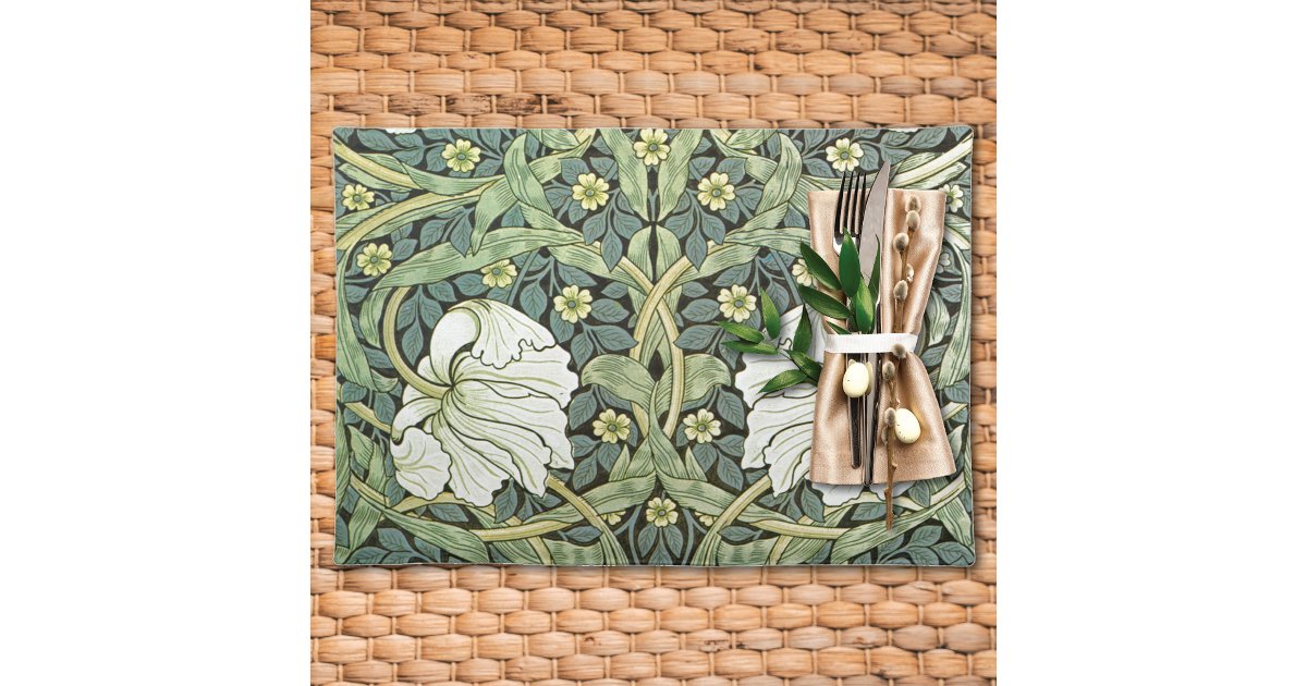 Pimpernel Floral William Morris Placemat Zazzle