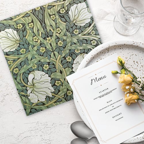 Pimpernel Flowers Pattern William Morris Cloth Napkin