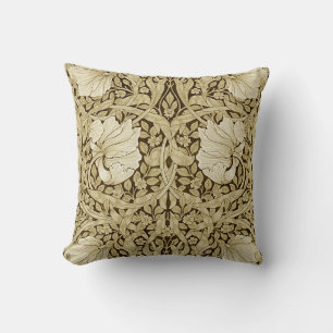 Pimpernel Gold, William Morris Throw Pillow