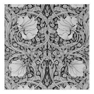 Pimpernel Gray Monotone, William Morris Acrylic Print