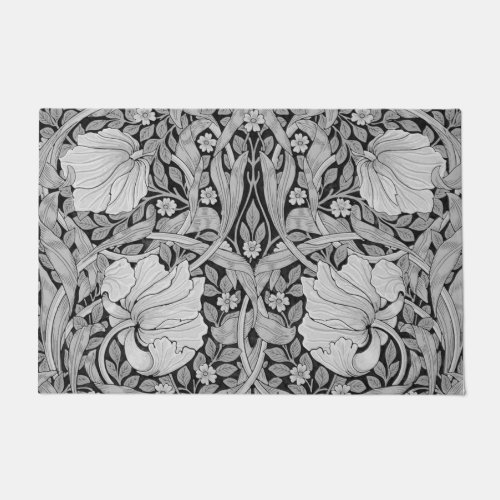 Pimpernel Gray Monotone William Morris Doormat