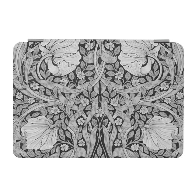Pimpernel Gray Monotone, William Morris iPad Mini Cover (Horizontal)
